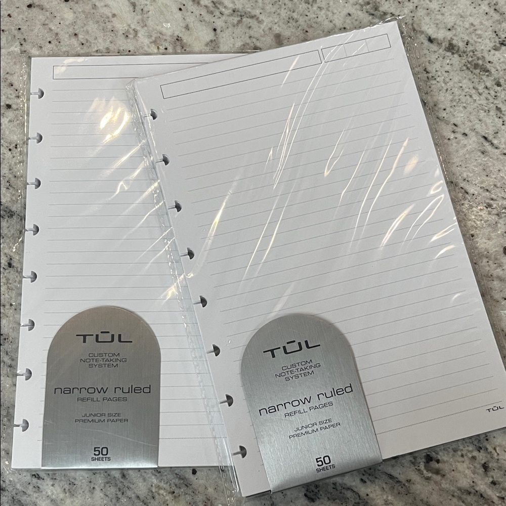2 Bundle TUL Custom Notetaking System White Refill Pages